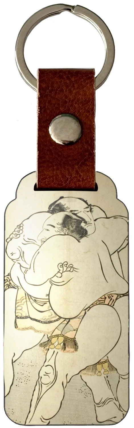 Brelok Zapaśnicy sumo Uzugafuchi Kandayu i Takasaki Ichijuro Katsushika Hokusai