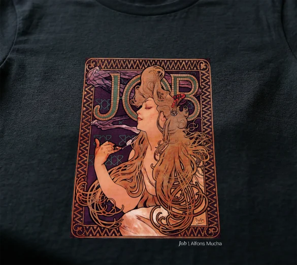Koszulka z nadrukiem Job Alfons Mucha