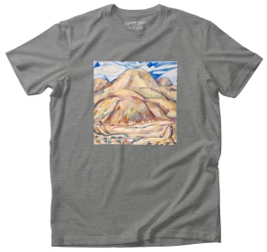 Koszulka z naszywką Krajobraz nr 3, Kopalnie gotówki, Nowy Meksyk Marsden Hartley