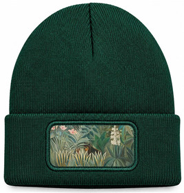Czapka zimowa The Equatorial Jungle Henri Rousseau – zielona