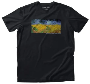 Koszulka z nadrukiem Pole pszenicy z krukami Vincent Van Gogh