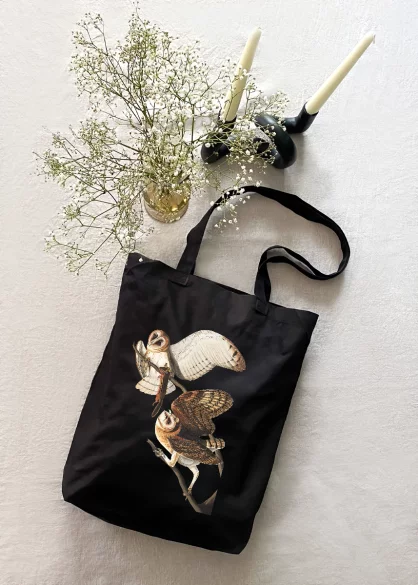 Torba bawełniana Barn Owl, Tyto Alba James Audubon