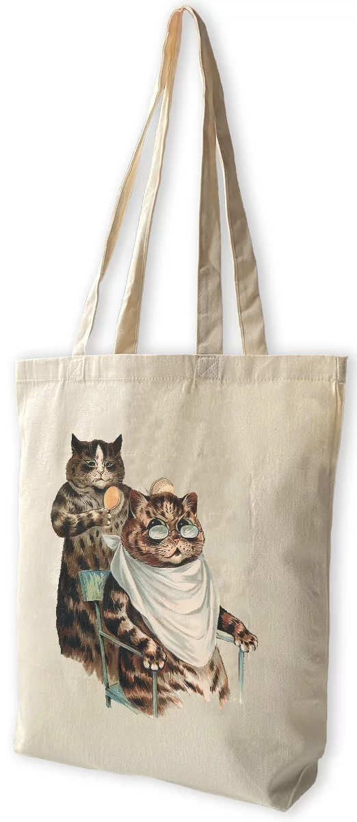 Torba bawełniana Koty Louisa Waina Louis Wain, Biała