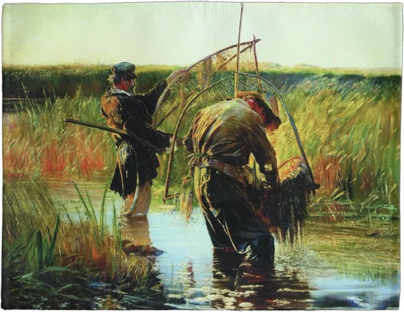 Podkładka na stół Rybacy brodzący w wodzie Leon Wyczółkowski