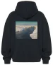 Bluza oversize Pejzaż zimowy z rzeką i ptakiem Julian Fałat