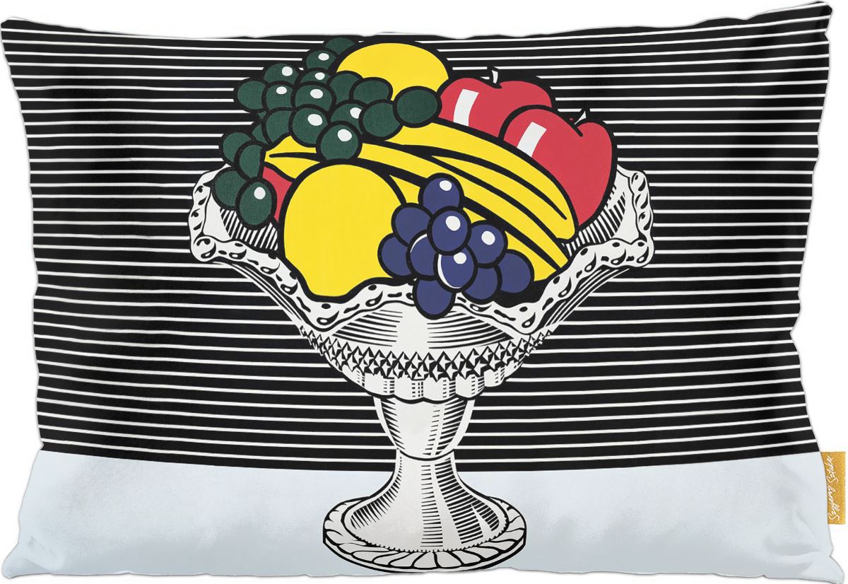 Poduszka dekoracyjna na prezent z obrazem Still life with crystal bowl Roy Lichtenstein Szyjemy Sztukę
