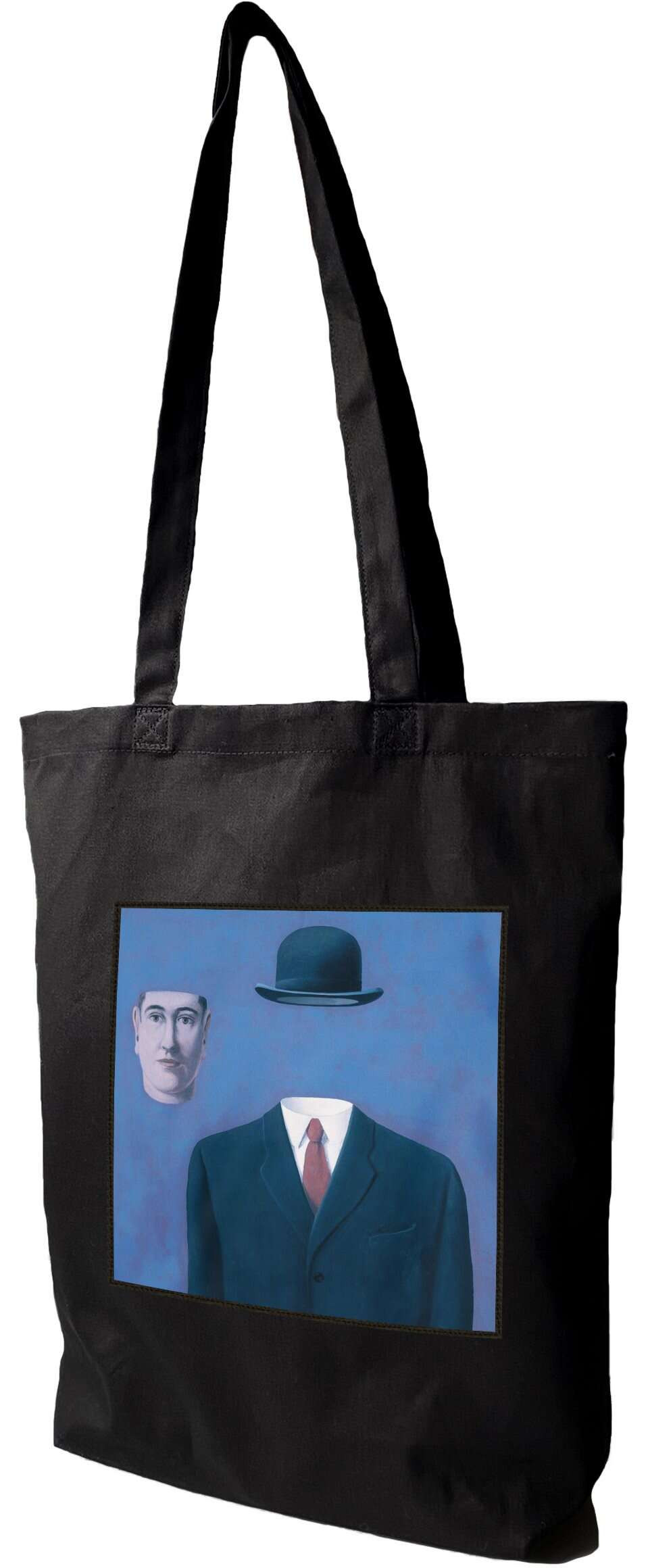 Torba z naszywką Pielgrzym René Magritte, Czarna