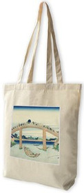 Torba z naszywką Pod mostem Mannen w Fukagawa Katsushika Hokusai
