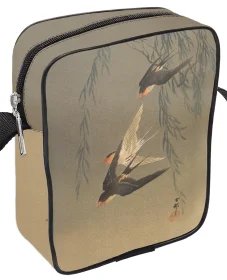 Torba Listonoszka Trzy jaskółki rdzawoczerwone podczas nurkowania Ohara Koson