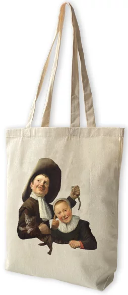 Torba bawełniana Chłopiec i dziewczynka z kotem i węgorzem Judith Leyster