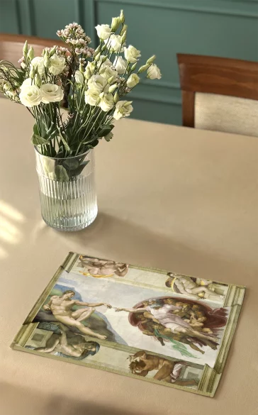 Podkładka na stół Stworzenie Adama  Michał Anioł