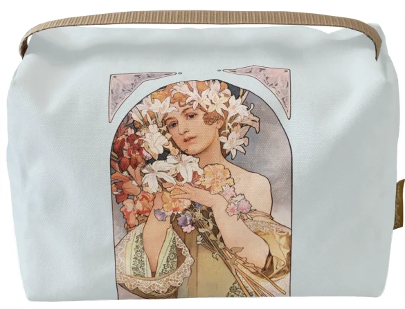Kosmetyczka kuferek Kwiat Alfons Mucha