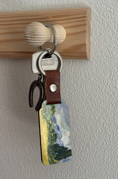 Brelok Pole pszenicy z cyprysami Vincent Van Gogh