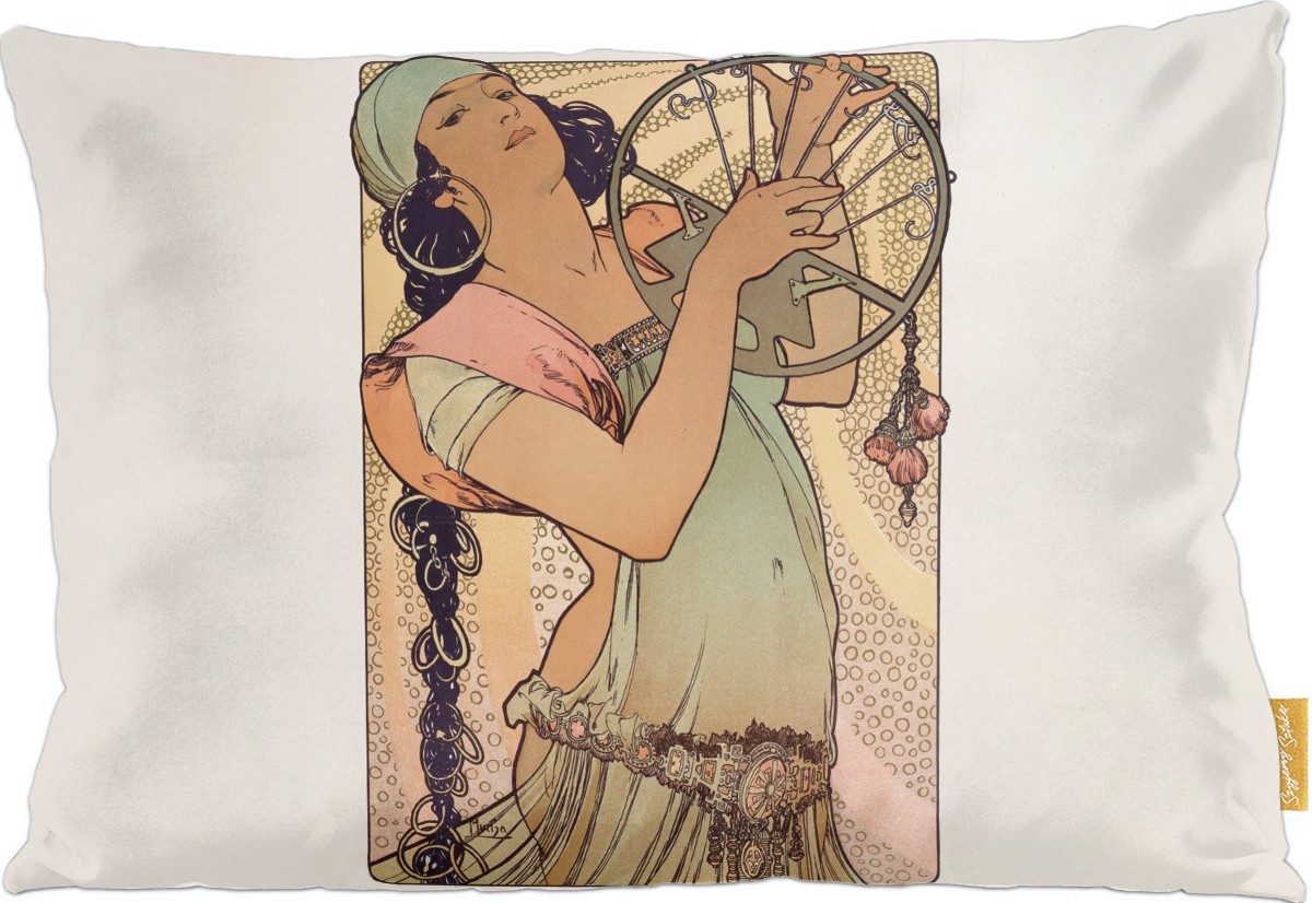 Poduszka dekoracyjna na prezent z obrazem Salome Alfons Mucha Szyjemy Sztukę