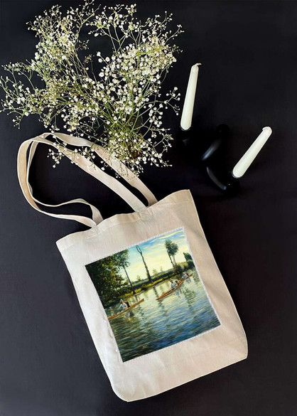 Torba z naszywką Rejs łodzią na rzece Yerres Gustave Caillebotte