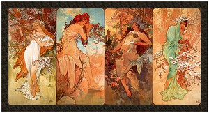 Naszywka 4 pory roku Alfons Mucha