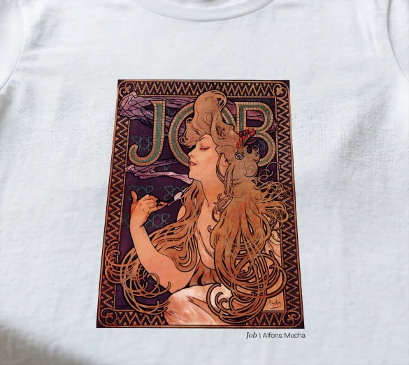 Koszulka z nadrukiem Job Alfons Mucha