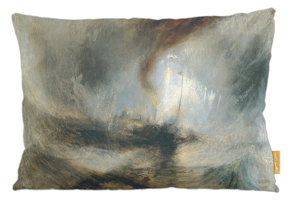 Poduszka Śnieżyca: Parowiec na wejściu do portu William Turner