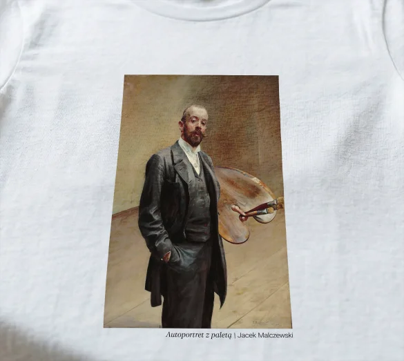 Koszulka z nadrukiem Autoportret z paletą Jacek Malczewski