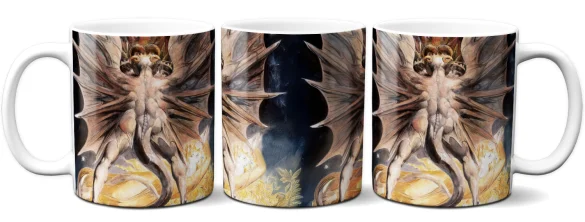 Kubek Wielki czerwony smok i niewiasta obleczona w słońce William Blake