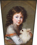 Ekran Portret Elżbiety Mniszchówny z pieskiem Élisabeth Vigée-Lebrun