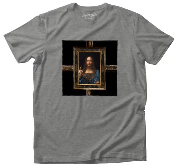 Koszulka z naszywką Zbawiciel świata Leonardo da Vinci