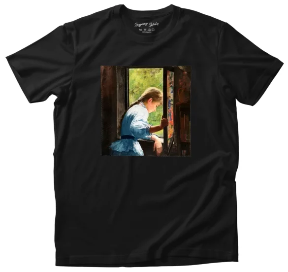 Koszulka z naszywką W oknie Anna Bilińska-Bohdanowiczowa