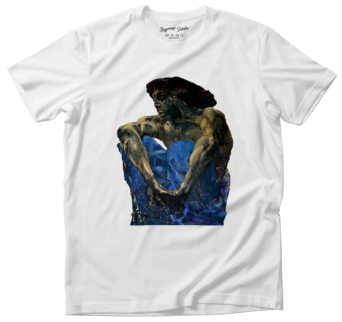 Koszulka Demon (siedzi) Mikhail Aleksandrovich Vrubel– koszulka z nadrukiem obrazu, t-shirt ze sztuką