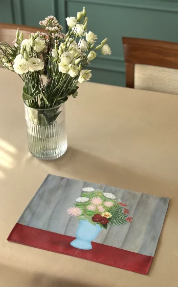 Podkładka na stół Still life of flowers in a blue vase Henri Rousseau