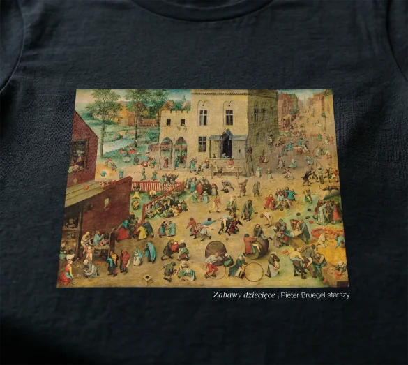Koszulka z nadrukiem Zabawy dziecięce Pieter Bruegel starszy