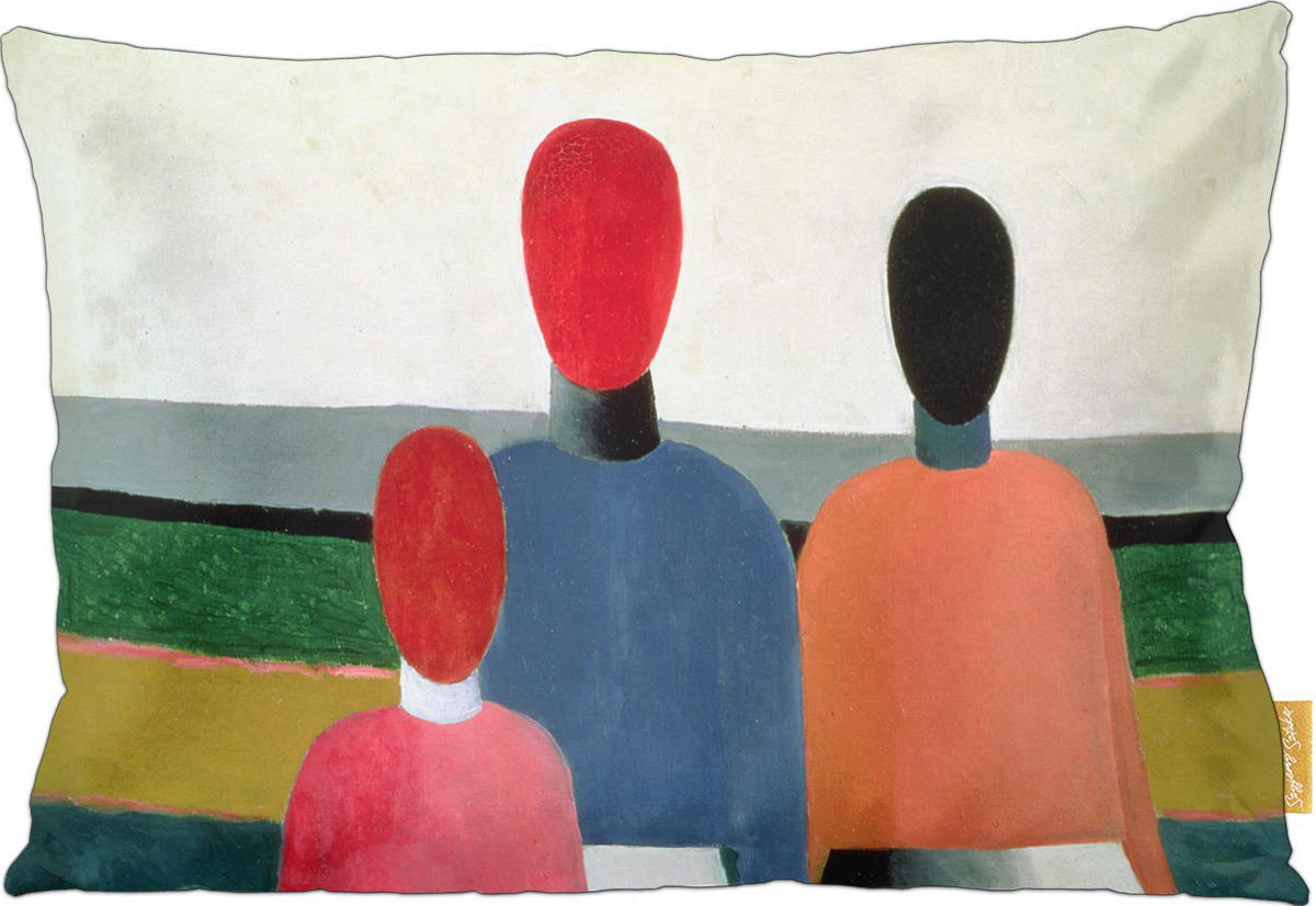 Poduszka dekoracyjna na prezent z obrazem Trzy postacie kobiece Kazimir Severinovich Malevich Szyjemy Sztukę