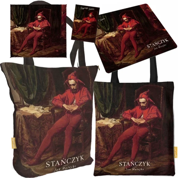 Zestaw prezentowy Szyjemy Sztukę ściereczka + magnes Stańczyk Jan Matejko