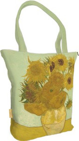 Torba na ramię shopper Martwa natura: wazon z piętnastoma słonecznikami Vincent Van Gogh