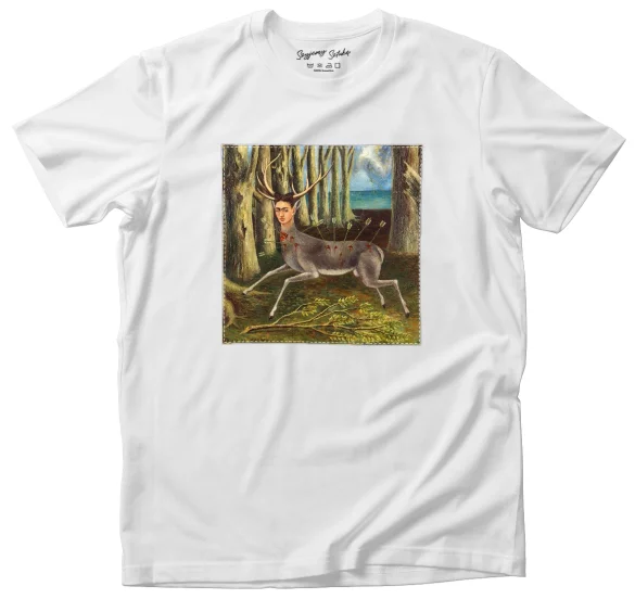 Koszulka z naszywką Zraniony Jeleń Frida Kahlo