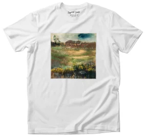 Koszulka z naszywką Krajobraz z kominami Edgar Degas