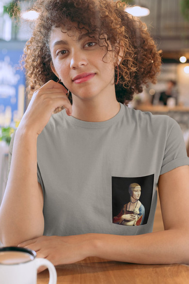 Koszulka z kieszonką Dama z gronostajem Leonardo da Vinci