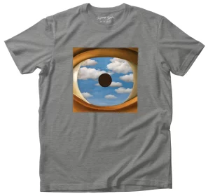 Koszulka z naszywką Fałszywe lustro René Magritte