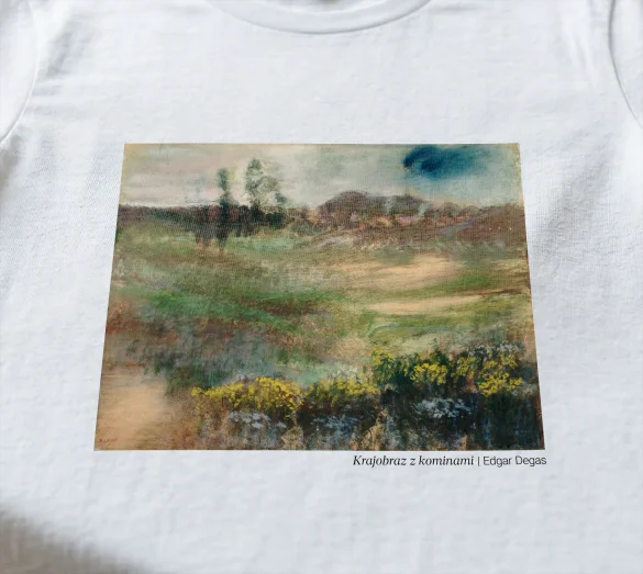 Koszulka z nadrukiem Krajobraz z kominami Edgar Degas
