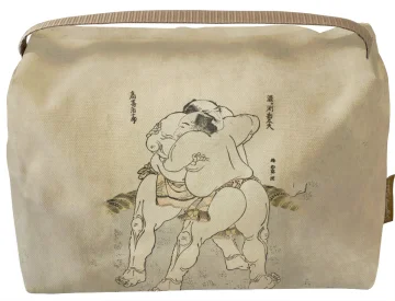 Kosmetyczka kuferek Zapaśnicy sumo Uzugafuchi Kandayu i Takasaki Ichijuro Katsushika Hokusai