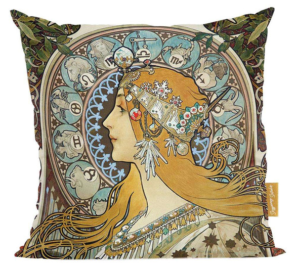 Poduszka Zodiak Alfons Mucha