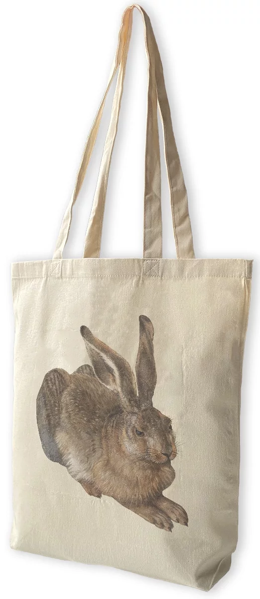 Torba bawełniana Młody zając Albrecht Dürer, Biała
