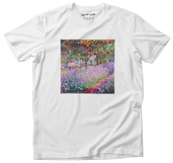 Koszulka z naszywką Ogród artysty w giverny Claude Monet