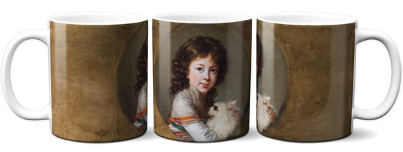 Kubek Portret Elżbiety Mniszchówny z pieskiem Élisabeth Vigée-Lebrun