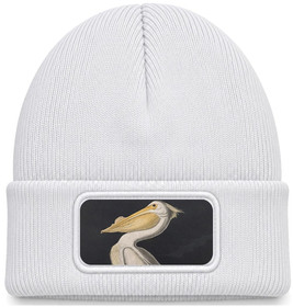 Czapka zimowa American White Pelican James Audubon – biała
