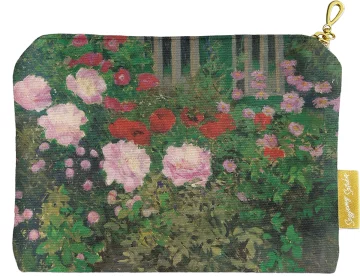 Kosmetyczka mini Kwitnące kwiaty na ogrodzeniu ogrodu Koloman Moser