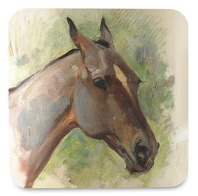 Podkładka pod kubek Głowa gniadego konia Wojciech Kossak