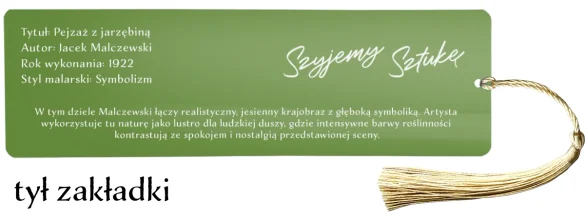 Zakładka do książki Pejzaż z jarzębiną, lewa część tryptyku Idź nad strumienie Jacek Malczewski