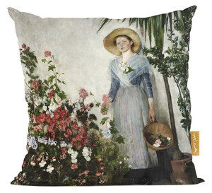 Poduszka W oranżerii (W cieplarni) Olga Boznańska