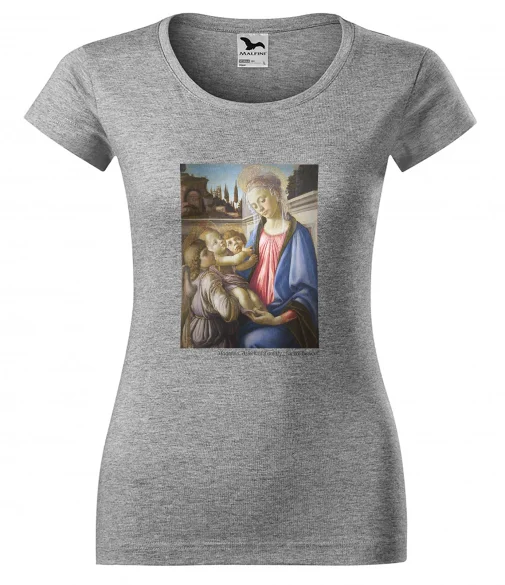 Bluzka damska Madonna, dziecko i 2 anioły Sandro Botticelli