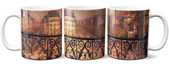 Kubek Balkon w Paryżu Gustave Caillebotte